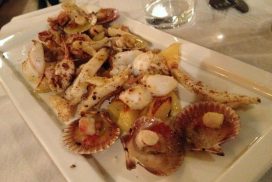 Canestrelli, seppie e patate gratinate